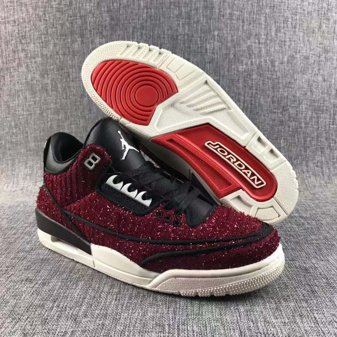 Air Jordan 3 Flyknit Red Black White Shoes